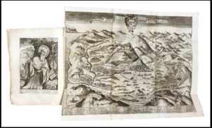 M.A. Scipione, Elogia abatum sacri monasteri cassinensis, Neapoli 1630 mappa della Terra Sancti Benedicti