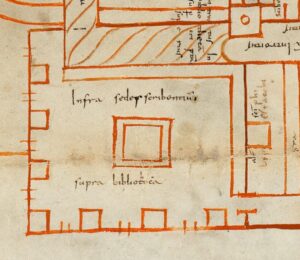 St. Gallen, Stiftsbibliothek, Cod. Sang. 1092, mappa dell’Abbazia di San Gallo
