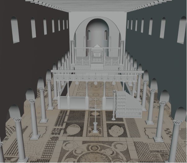 L’interno della basilica di Montecassino